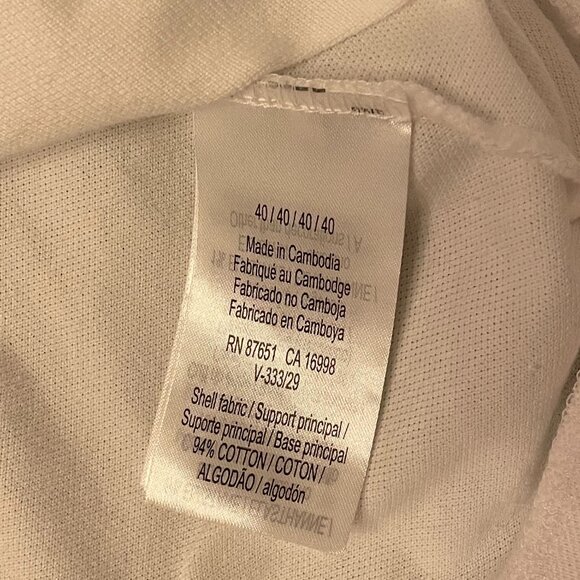 Lacoste White/White Polo Short Sleeve - Picture 5 of 6